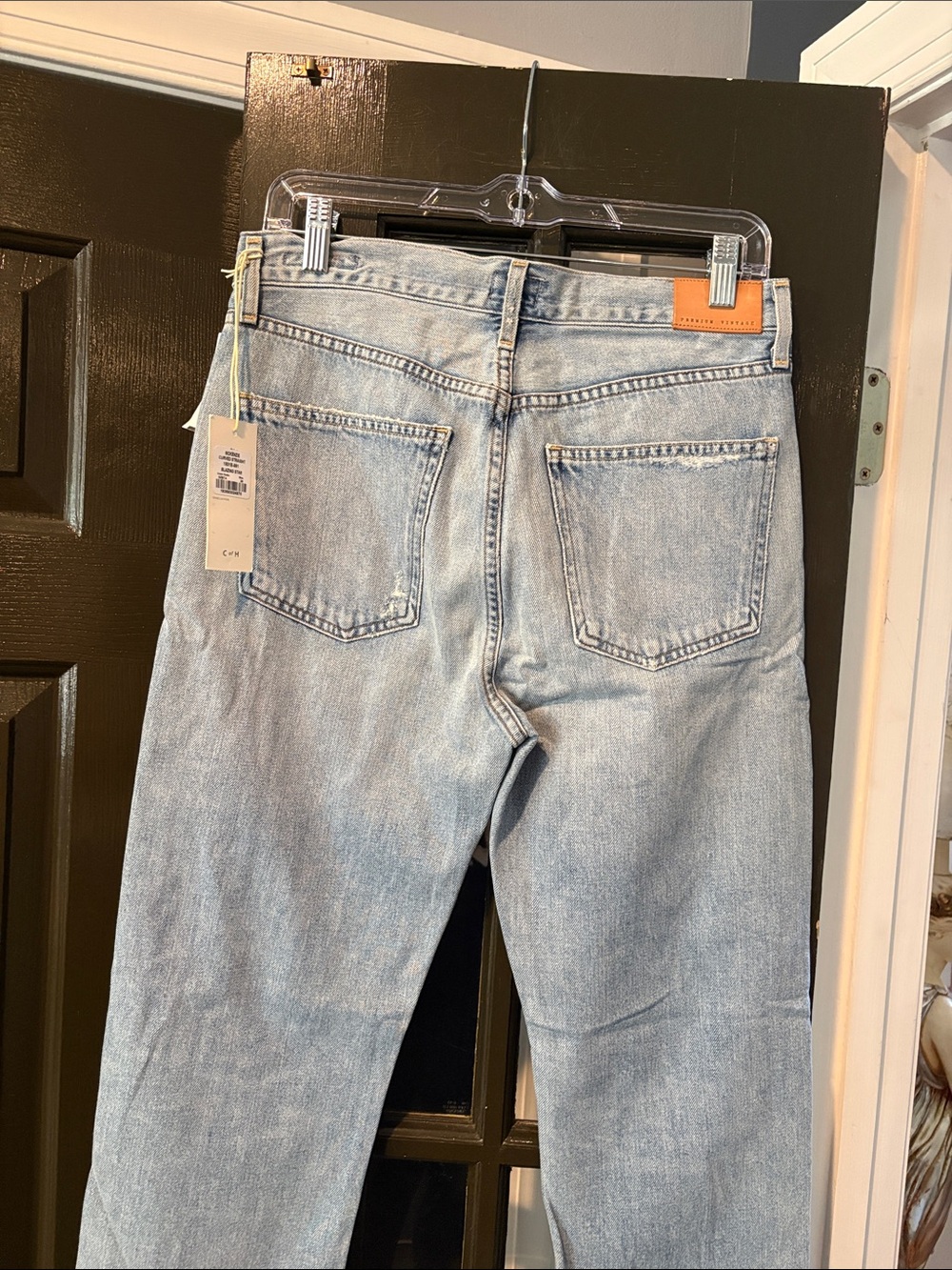 Citizens Of Humanity Light Blue Straight Leg Jeans with Distressed Knee - Picture 12 of 14